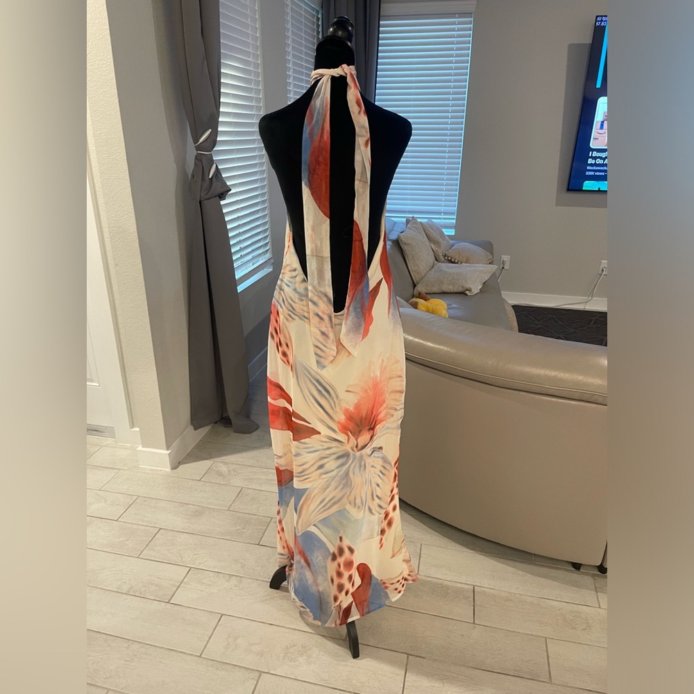 Peppermayo California halter Maxi Dress - Deep Sea Bloom US 6 - Picture 4 of 9